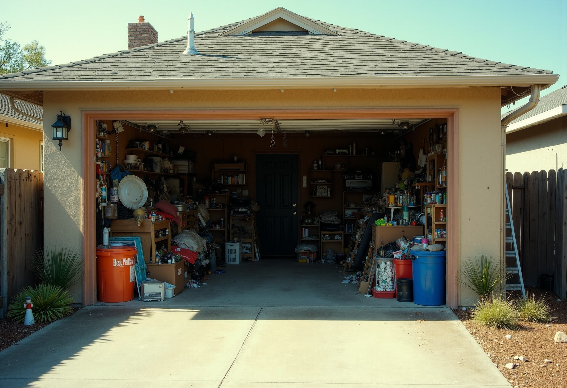 Two-car garage — before